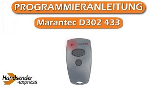 Wie programmiert man eine Fernbedienung Marantec D302 433 [upl. by Nahc113]