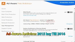 ADAware antivirus Full Verion 2015 key Till 2016  Key Activated  100 full365daysFREE DOWNLOAD [upl. by Lekcar]