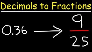 How To Convert Decimals to Fractions [upl. by Yeargain991]