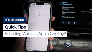 Quick Tips Resetting Wireless Apple CarPlay®  Hyundai [upl. by Nywde]