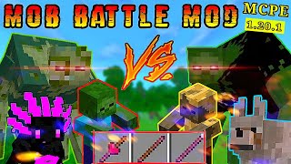 ✅MOB BATTLE MOD✅👉actualizado para MCPE 1201👈 minecraft mcpe mods entretenimiento addon [upl. by Parcel]