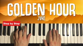 JVKE  golden hour Piano Tutorial Lesson [upl. by Ahsyla]