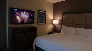 Homewood Suites by Hilton Orlando at FLAMINGO CROSSINGS Town Center King Suite Room Tour [upl. by Waverley]