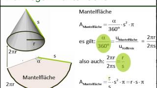 Kegel  Volumen  Mantelfläche  Oberfläche [upl. by Marven]