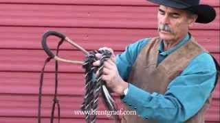 Brent Graef Tying mecate to bosal  hackamore updated [upl. by Bohon365]