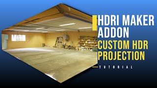 HDRi Maker Addon  Custom Dome Projection Tutorial [upl. by Ryter]