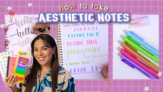 🖋 how to take aesthetic notes for lazy people 📓 notetaking  study tips✨ [upl. by Serrano347]