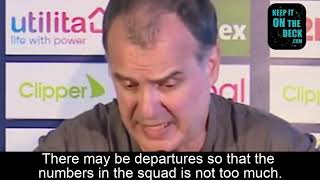 Marcelo Bielsa  Benefits of Small Squads [upl. by Gina]