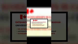 Entrance Scholarships in Canada 🇨🇦 2025 Apply Nowscholarship 2025 international canada [upl. by Almeria]