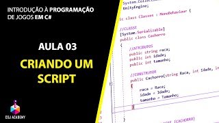 Introdução à programação de jogos em C Aula 03  Criando um script [upl. by Shaefer860]