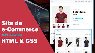 Comment créer un Site Web de ecommerce en utilisant du HTML et CSS  étape par étape [upl. by Bernetta]