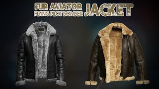 Unboxing Men Aviator Fur Jacket  Unboxing Fur Leather Jacket  Winter Jackets  The Genuine Leather [upl. by Yregerg]