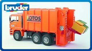 Bruder Toys MAN Rear Loading Garbage Truck  02762 [upl. by Addie110]