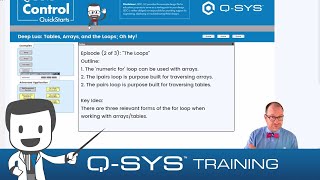 QSYS Control QuickStarts Tables Arrays and the Loops Oh My Part 2 of 3 [upl. by Ayt]