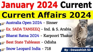 January 2024 Monthly Current Affairs  Current Affairs 2024  Monthly Current Affairs 2024 current [upl. by Nahaj]