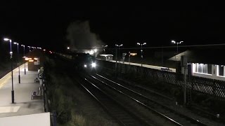 Record Breaking at Night  60163 Tornado does 100mph  12th April 2017 [upl. by Yorgen]