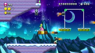 New Super Mario BrosU Deluxe Frosted Glacier4 Scaling the Mountainside ALL STAR COINS [upl. by Khalsa]