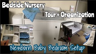 BEDSIDE NURSERY TOUR  ORGANIZATION  1 BEDROOM APARTMENT W A NEWBORN [upl. by Arri518]