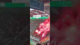 St Gallen vs Śląsk Wrocław doping kibiców Śląska odpalają race [upl. by Nynnahs]