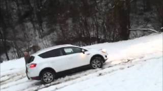 Suzuki SX4 vs Ford Kuga  AMAZING SNOW TEST  Slovenia [upl. by Susy]