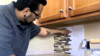 How to install a backsplash  Backsplashes Unlimited  pt 1 [upl. by Aelahs]