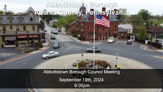 Abbottstown Borough Council Meeting  09192024 [upl. by Neyu]