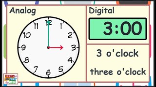 Telling the Time for Kids OClock Times [upl. by Abramson]