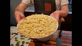 Stay Home Make Pasta  Strascinati with Fava Bean Green Pea Mint and Ricotta [upl. by Leffert]