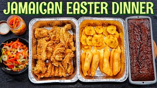 AUTHENTIC JAMAICAN EASTER DINNER MENU  COOK WITH ME  ESCOVITCH FISH  BUN  FESTIVAL  PLANTAINS [upl. by Schalles616]