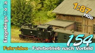 Folge 154  Modellbahn Fahrvideo  Fahrbetrieb nach Vorbild in Bartsdorf  187  Deutsch H0e [upl. by Herold107]