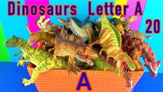 DINOSAUR Box 20 TOY COLLECTION Dinosaurs LETTER A Dino Kids Toy Review SuperFunReviews [upl. by Wincer]