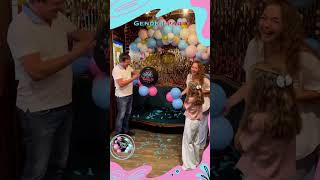 Twins Gender Reveal ❤️💙🎈 babyshower boyorgirl genderreveal genderparty [upl. by Misti]