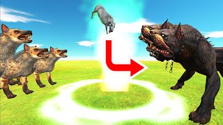 Escape From Hyaenodon Team Then Evolve To A Higher Level  Animal Revolt Battle Simulator ARBS [upl. by Nanni]