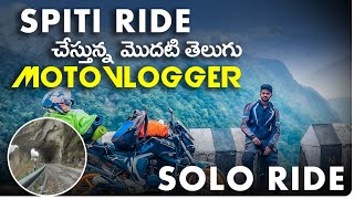 Solo Spiti Ride  Day  1  Shimla to Kalpa  first telugu motovlogger riding into spiti valley [upl. by Carrillo]