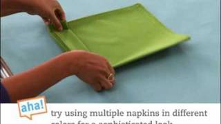 Real Simple How To FanFold a Napkin [upl. by Magree312]