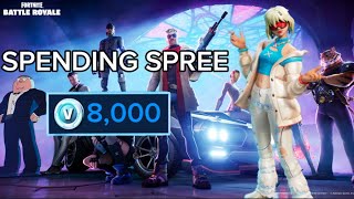 SPENDING 8000VBUCKS IN FORTNITE Spending Spree 10 [upl. by Orgalim]