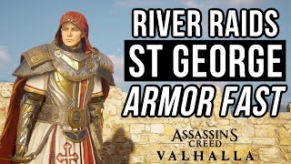 CORRECT Saint George’s Armor Locations All River Raids Maps Gear Clues  Assassin’s Creed Valhalla [upl. by Allemahs]