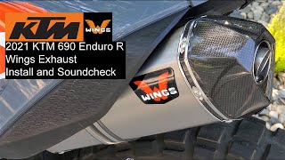 2021 KTM 690 Enduro R Wings Exhaust Install and Sound Test [upl. by Rebliw102]