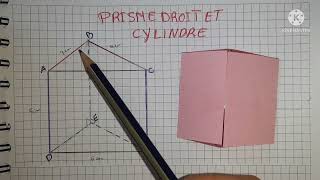 prisme droit et cylindre  patron dun prisme droit et dun cylindre 1AC [upl. by Yenffad]