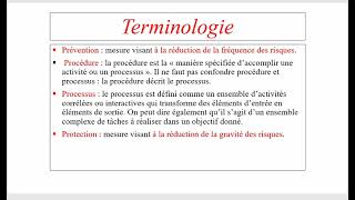 Gestion des risques TERMINOLOGIE [upl. by Nnednarb]