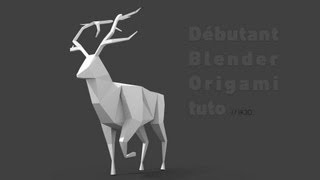 Débutant Blender Origami tuto  IK3D [upl. by Salomie]