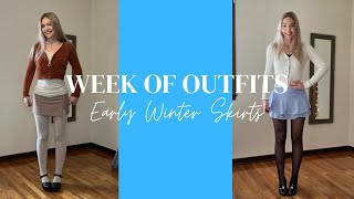 Week of Outfits Early Winter Skirts [upl. by Orling]