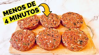 HAMBURGUESAS de CARNE en MENOS DE 4 MINUTOS [upl. by Alhan]