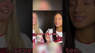 Nebraska volleyball popcorn challenge 🍿 shorts [upl. by Boni]