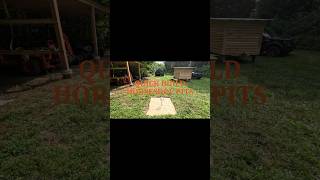 Horseshoe Pits Quick Build horseshoes yardgames summer diy kubota partygames build labrador [upl. by Sucramad]