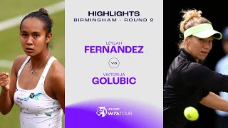 Leylah Fernandez vs Viktorija Golubic  2024 Birmingham Round of 16  WTA Match Highlights [upl. by Leda]