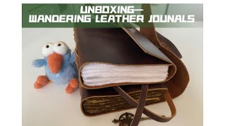 3【UNBOXING】WANDERINGS  vintage leather journal 【1】｜watercolor journal [upl. by Lyssa]