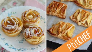 Des POMMES et de la PÂTE FEUILLETÉE  Parfait voici nos 2 recettes avec [upl. by Yluj]