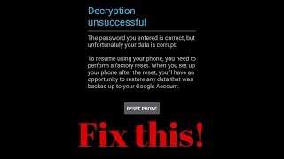 How to recover your data from failed micro SD card encryption  Decryption unsuccessful on Android [upl. by Fife]