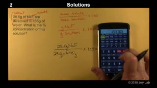 Solutions 2 Calculate Percent Concentration NaF [upl. by Clemente]